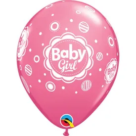 11 inch BABY GIRL DOTS (6 PK)