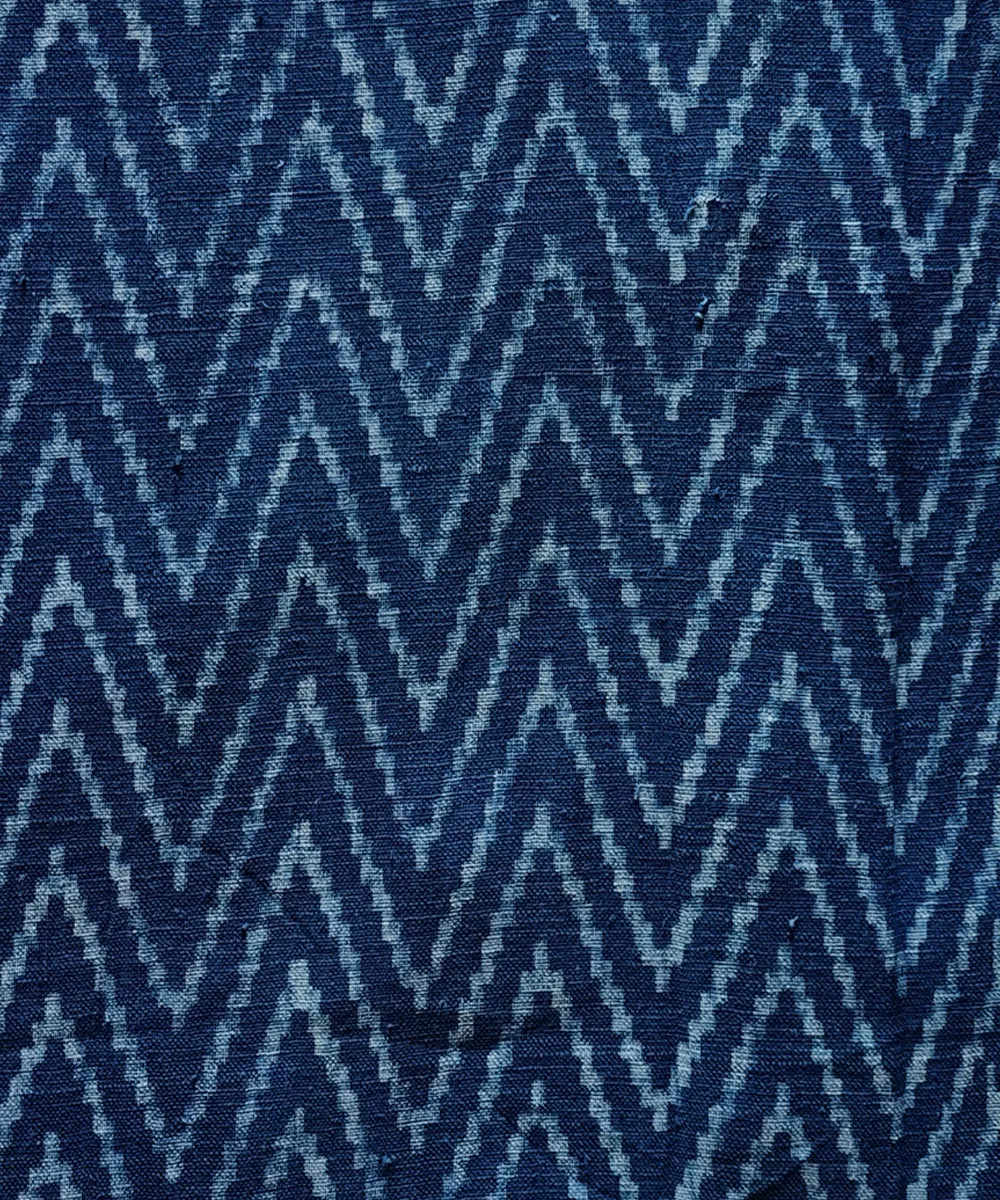 2.5 m Indigo dyed hand spun hand woven cotton dabu kurta material