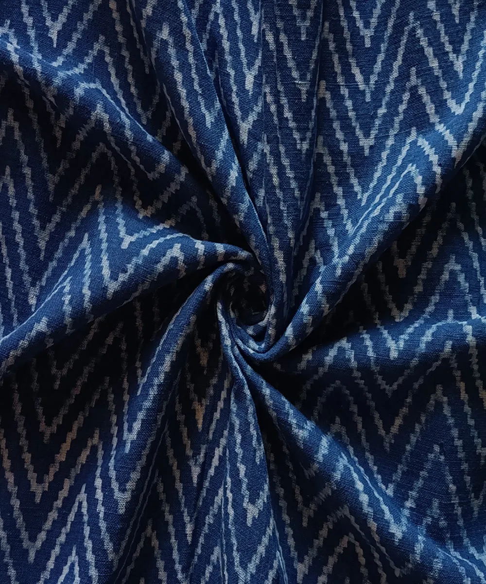 2.5 m Indigo dyed hand spun hand woven cotton dabu kurta material