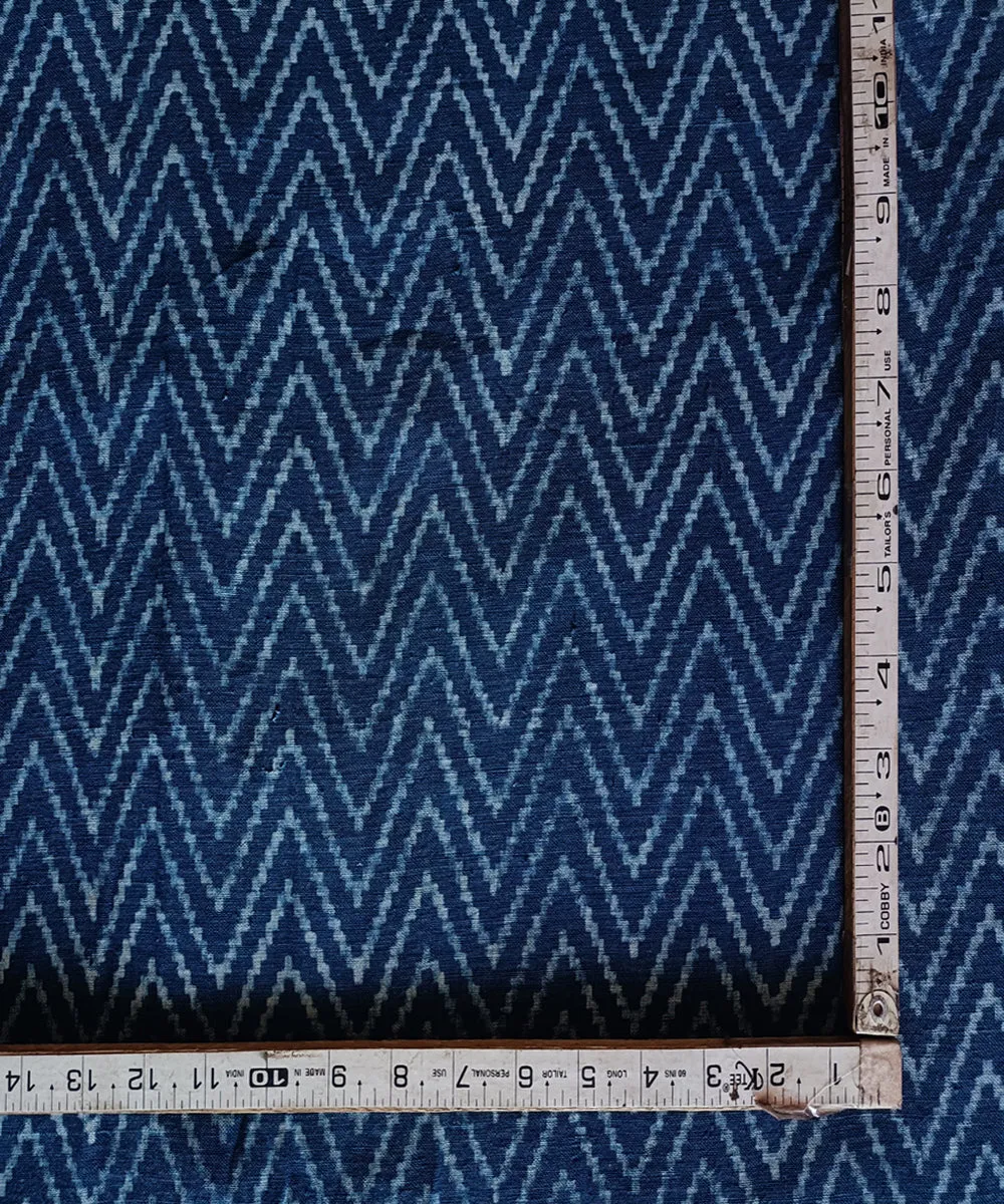 2.5 m Indigo dyed hand spun hand woven cotton dabu kurta material