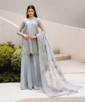 3 Piece -  Embroidered Organza Suit