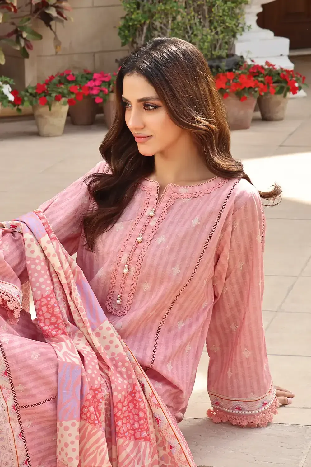 3PC Printed Unstitched Lawn Suit KLA-2384