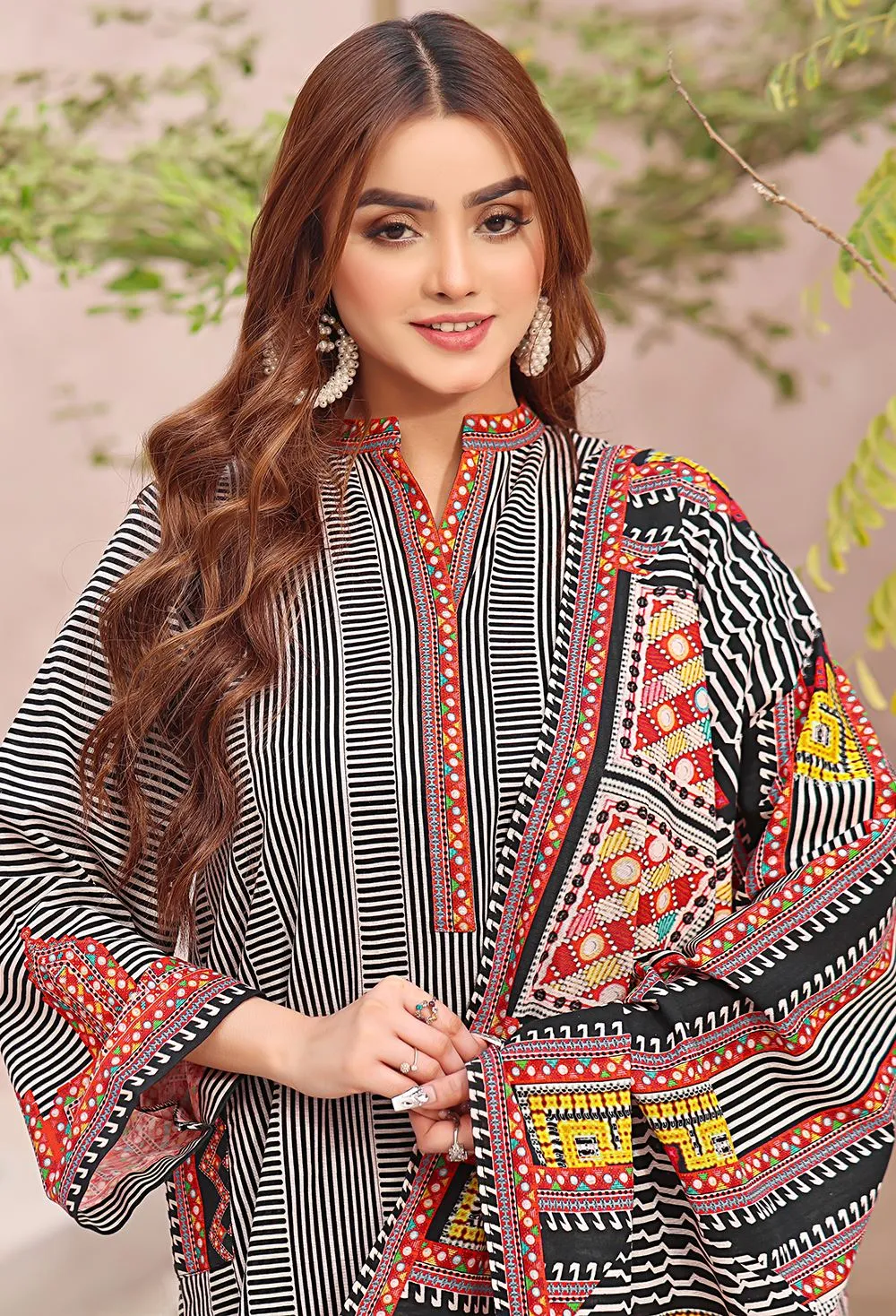 3PC Unstitched Khaddar Suit KKH-2344