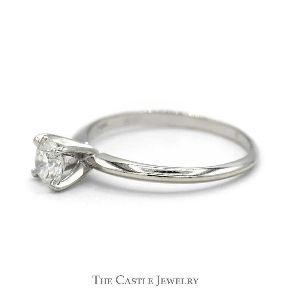 .70ct Round Diamond Solitaire Engagement Ring in 14k White Gold