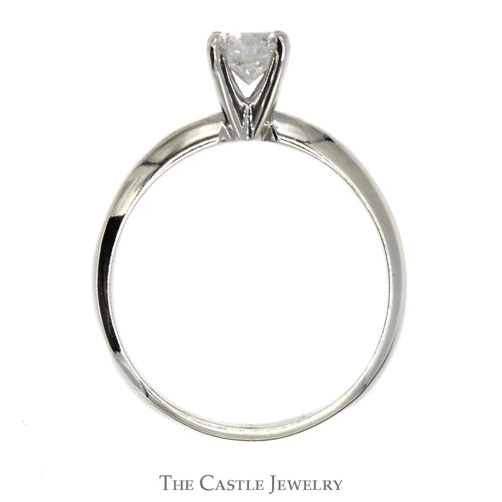 .70ct Round Diamond Solitaire Engagement Ring in 14k White Gold