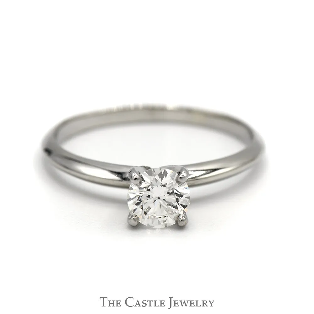.70ct Round Diamond Solitaire Engagement Ring in 14k White Gold