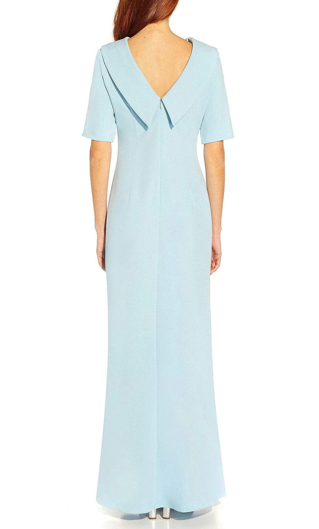 Adrianna Papell AP1E209924 - High Collar Formal Dress with Slit