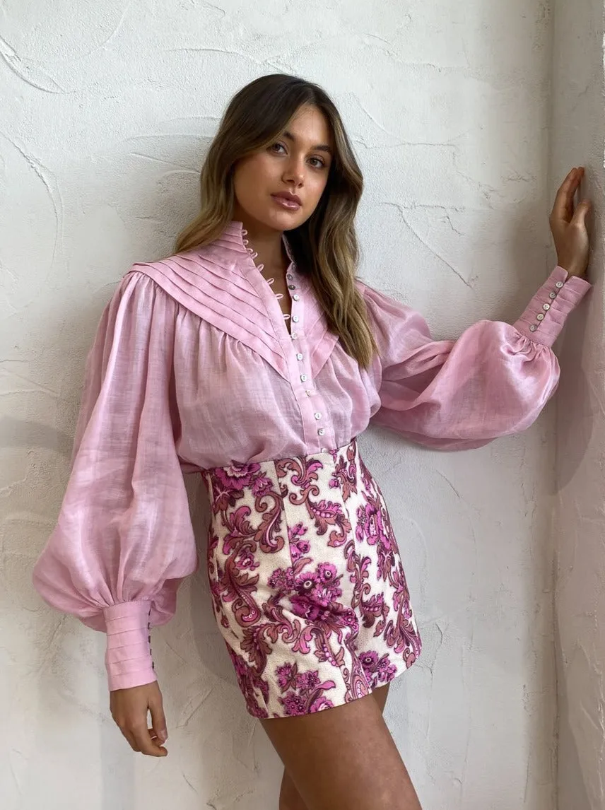 Sure, the optimized title for this product could be Stylish Candy Pink Alemais Halcyon Shirt for Women.
