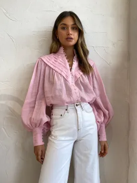 Sure, the optimized title for this product could be Stylish Candy Pink Alemais Halcyon Shirt for Women.