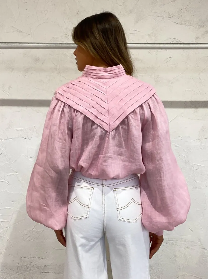 Sure, the optimized title for this product could be Stylish Candy Pink Alemais Halcyon Shirt for Women.