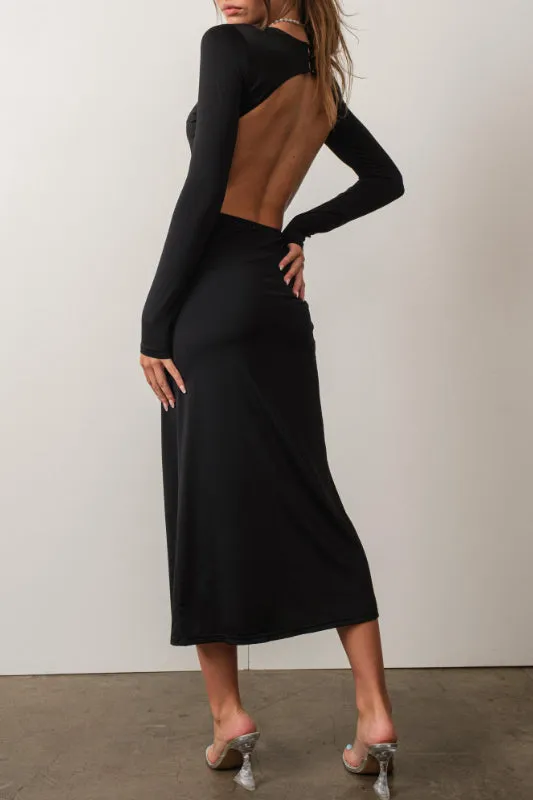 alessia maxi dress - black