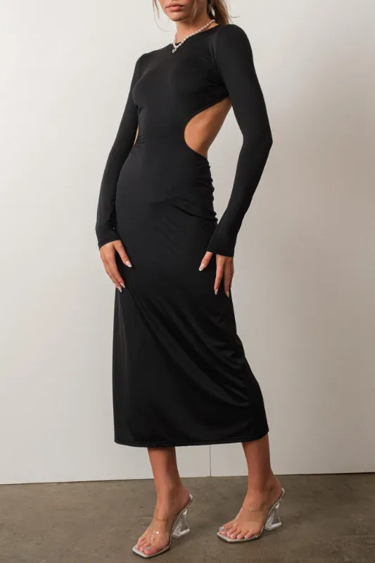 alessia maxi dress - black