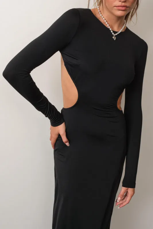 alessia maxi dress - black