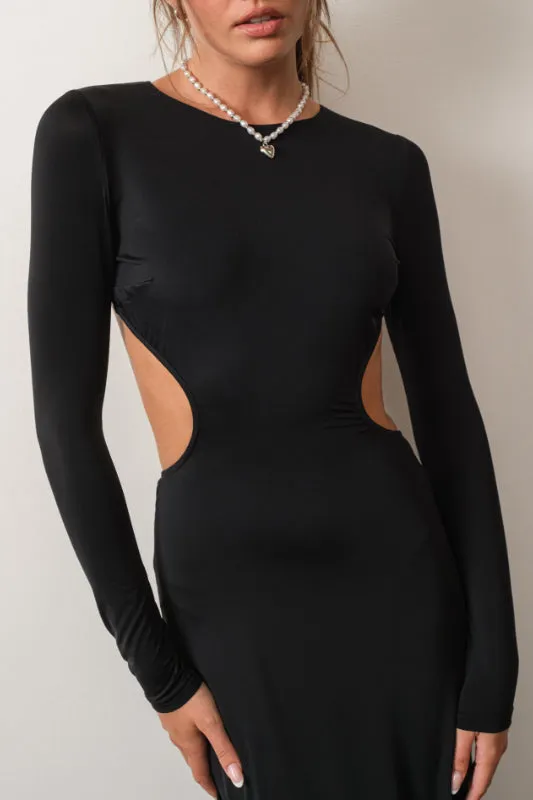 alessia maxi dress - black