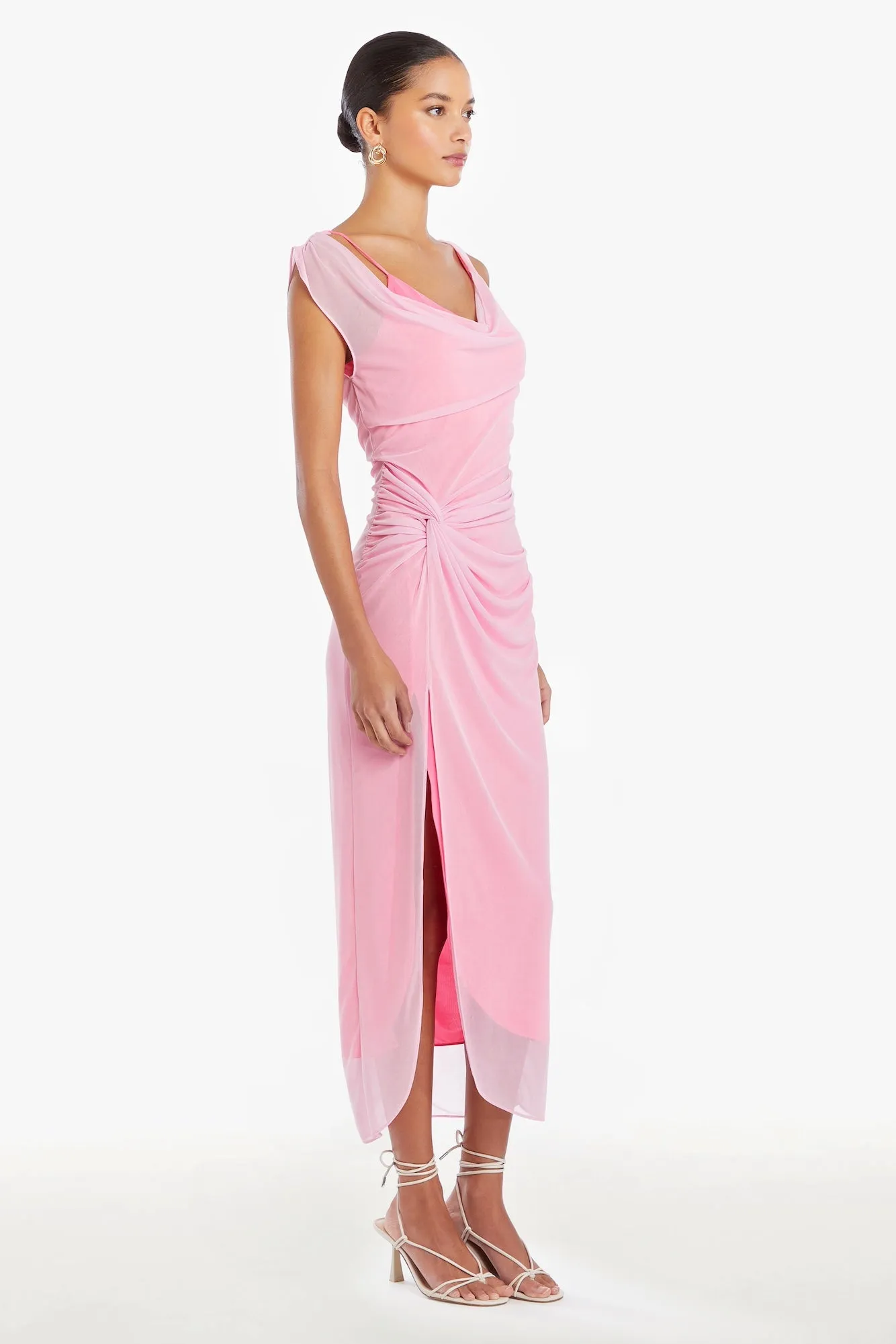 Aliana Elegant A-Line Dress with Floral Embroidery