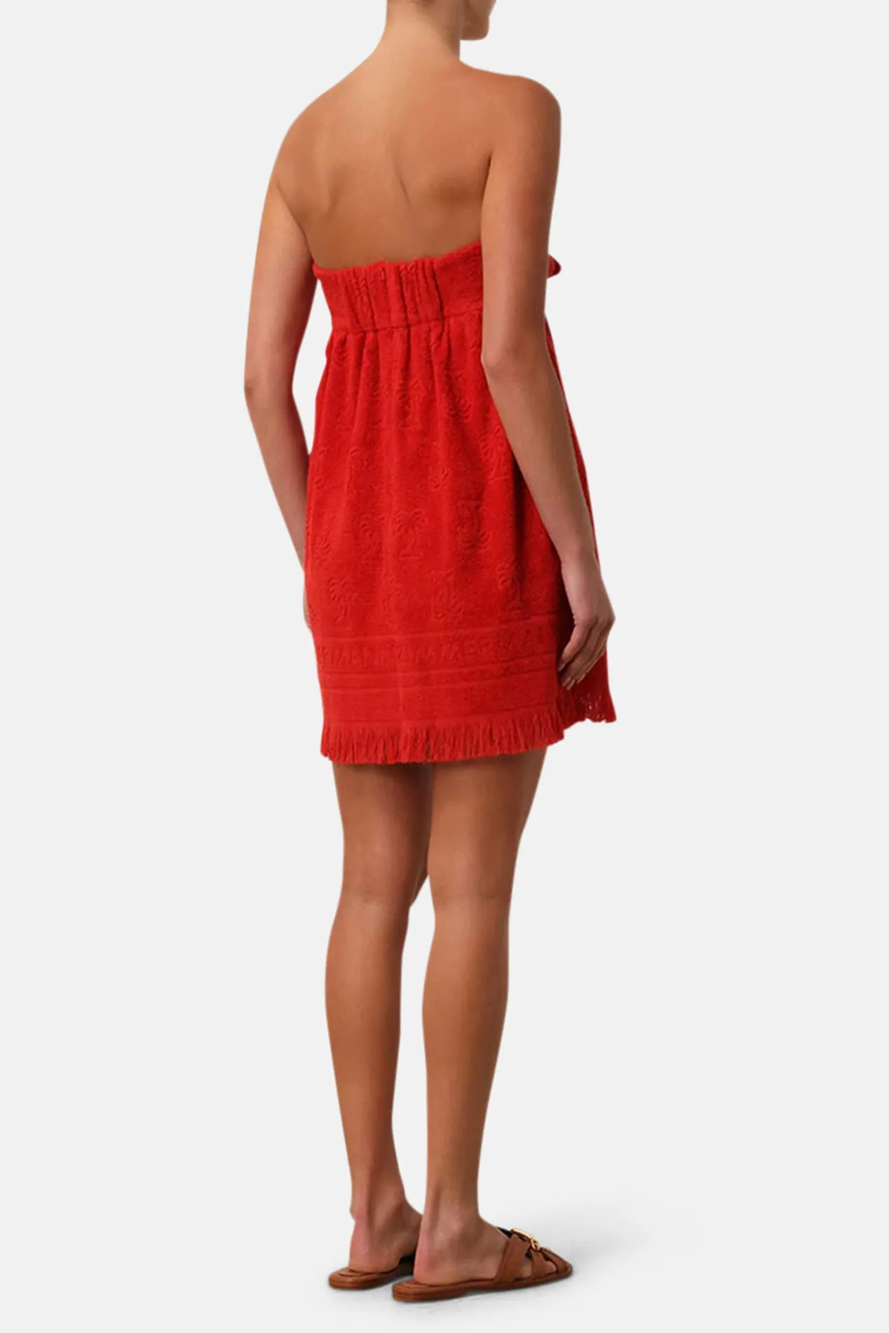 Alight Toweling Mini Dress Red