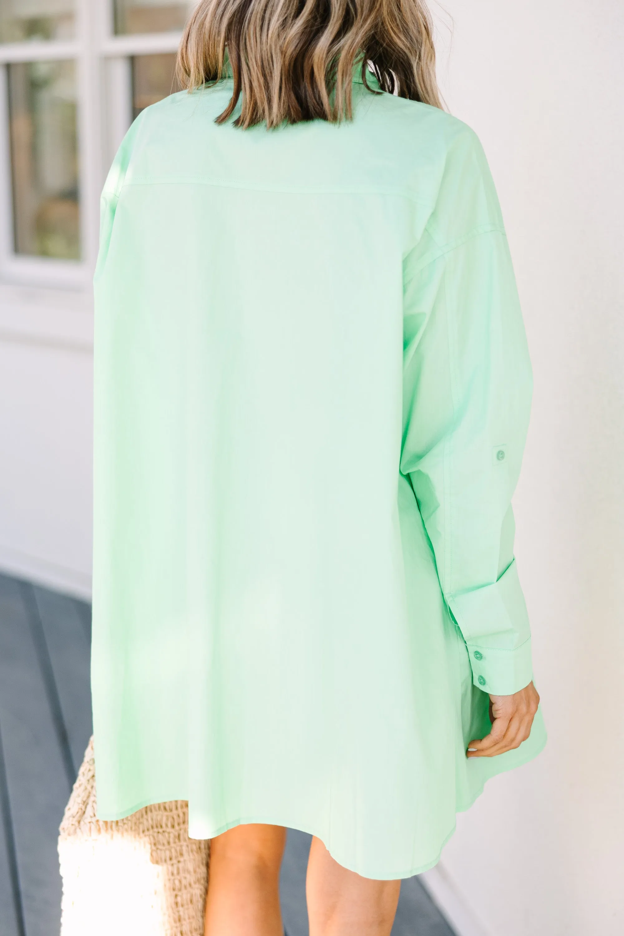 All Good Things Mint Green Shirt Dress
