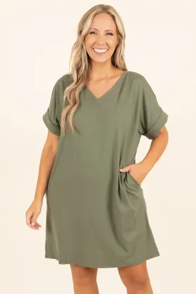 Always A Classic Dress, Light Olive