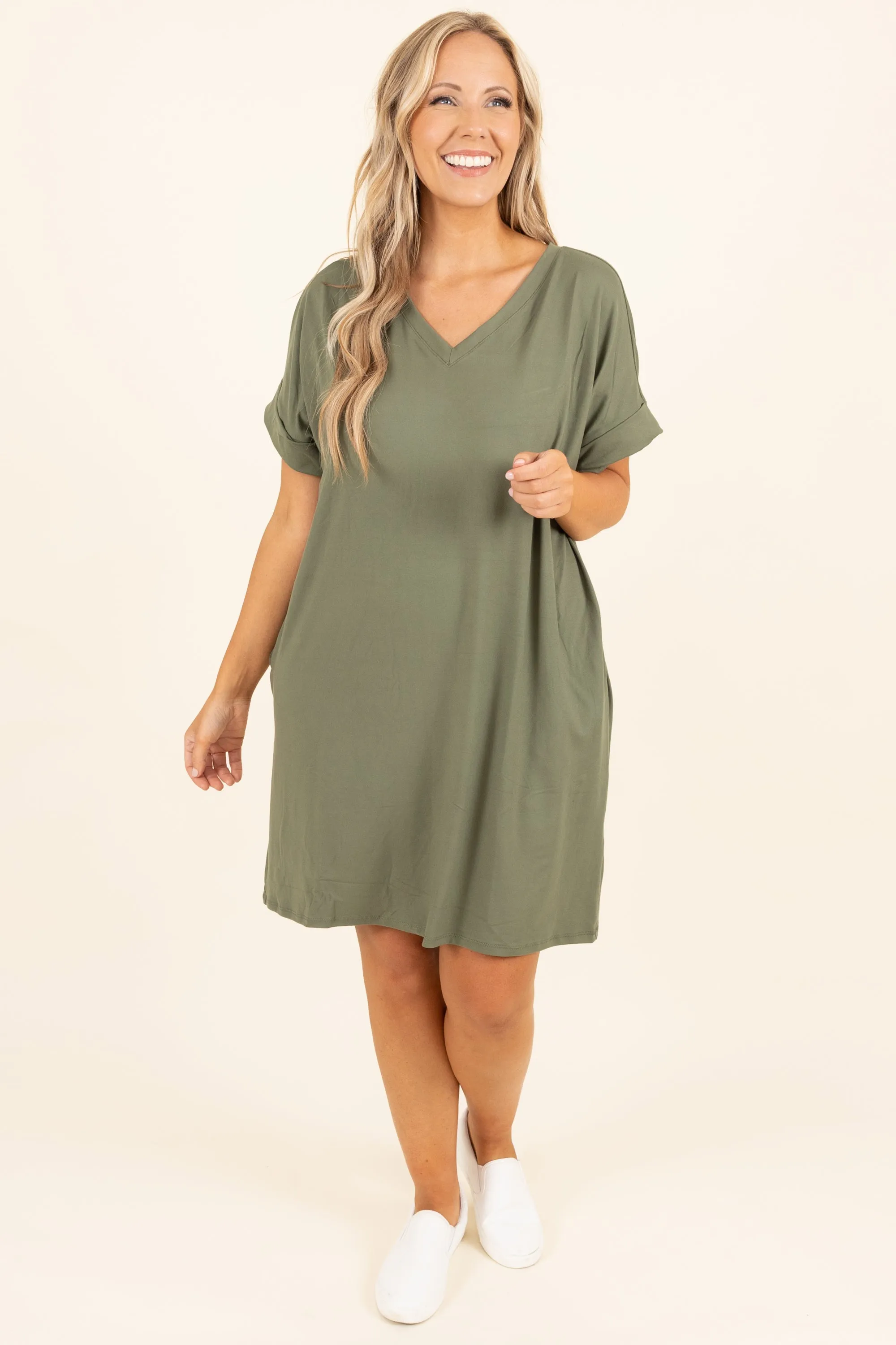 Always A Classic Dress, Light Olive