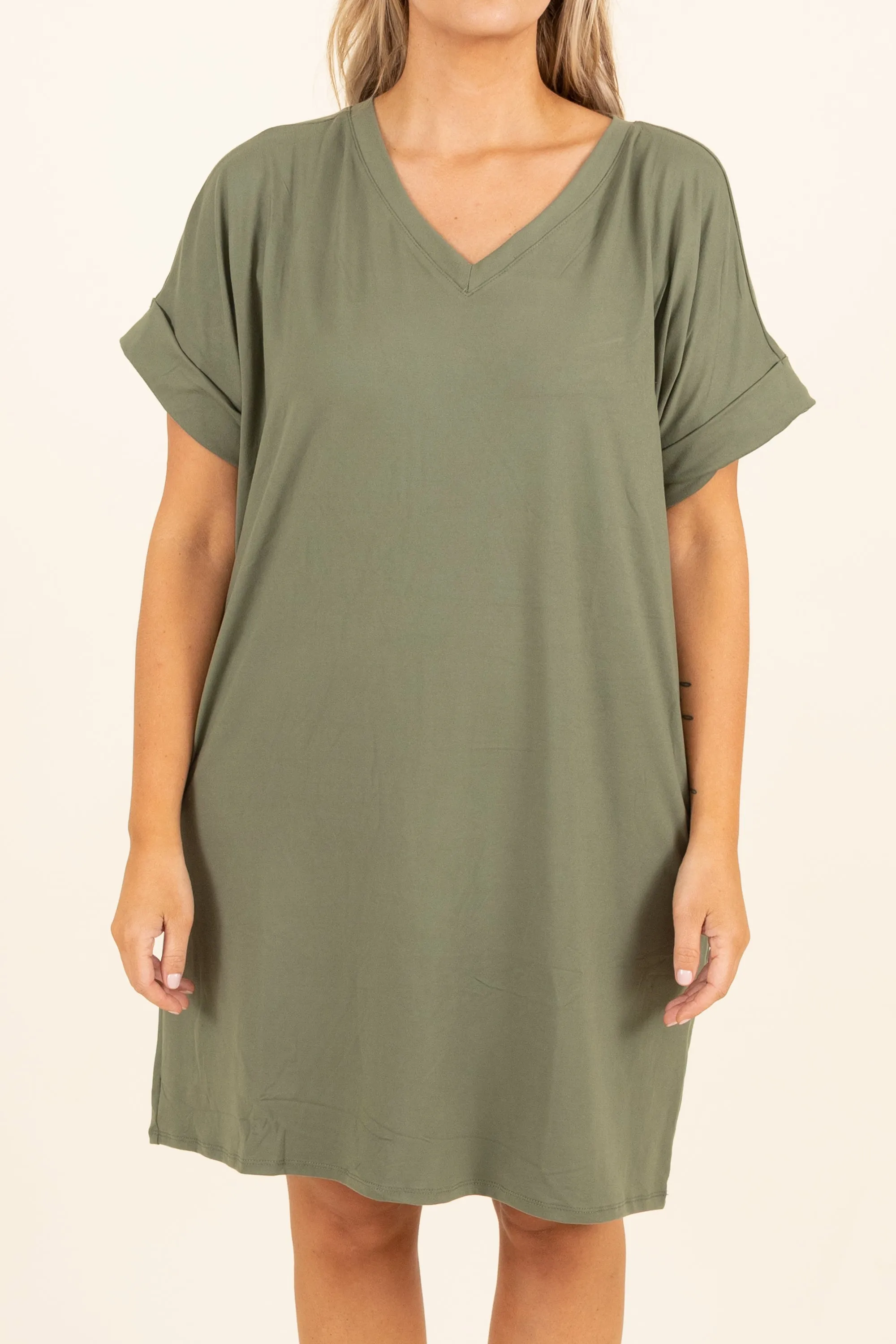 Always A Classic Dress, Light Olive