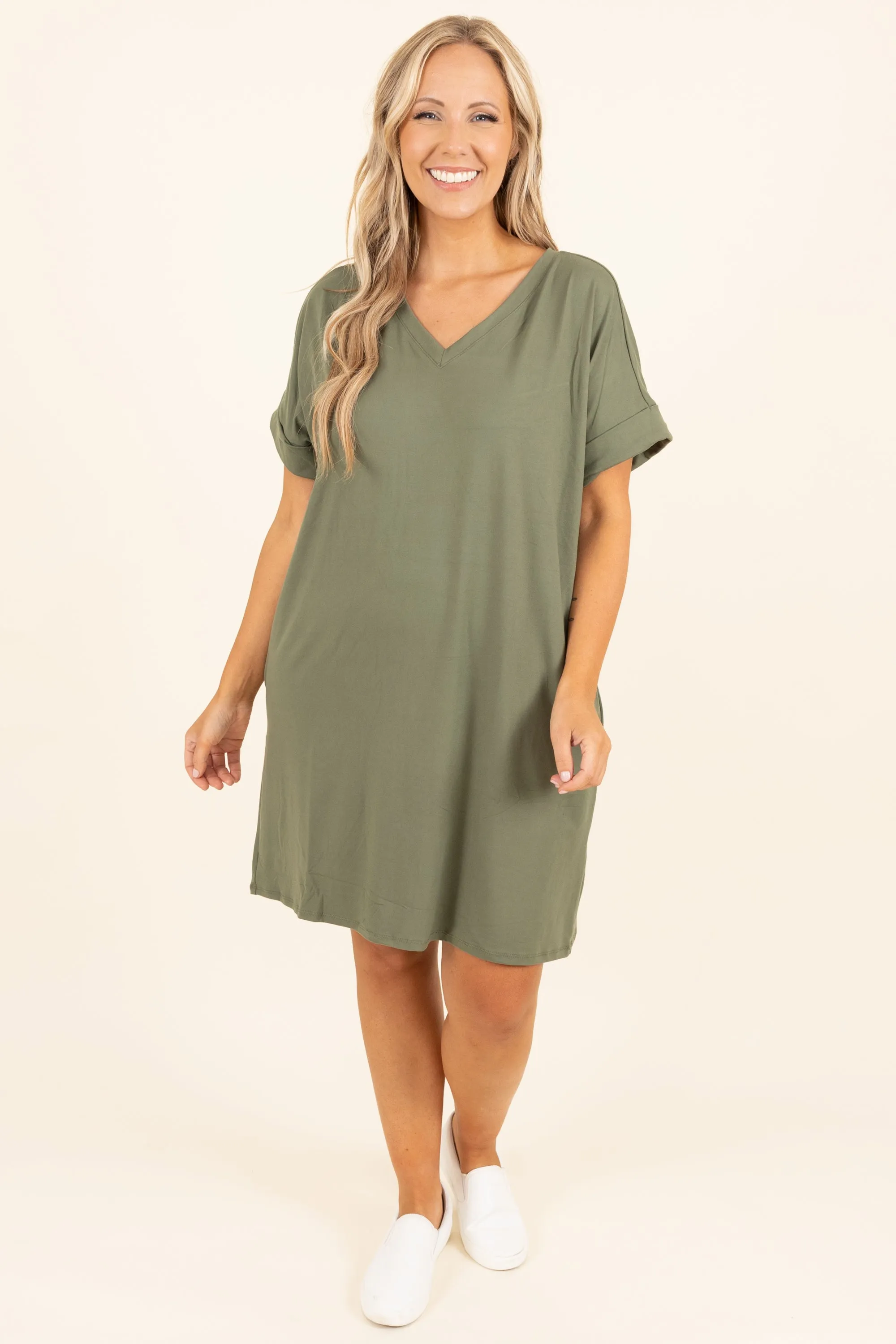 Always A Classic Dress, Light Olive