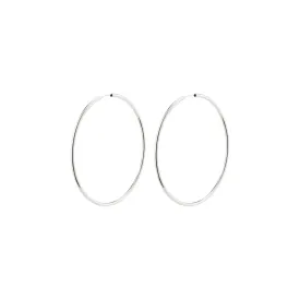 APRIL recycled large hoop earrings silver-plated
