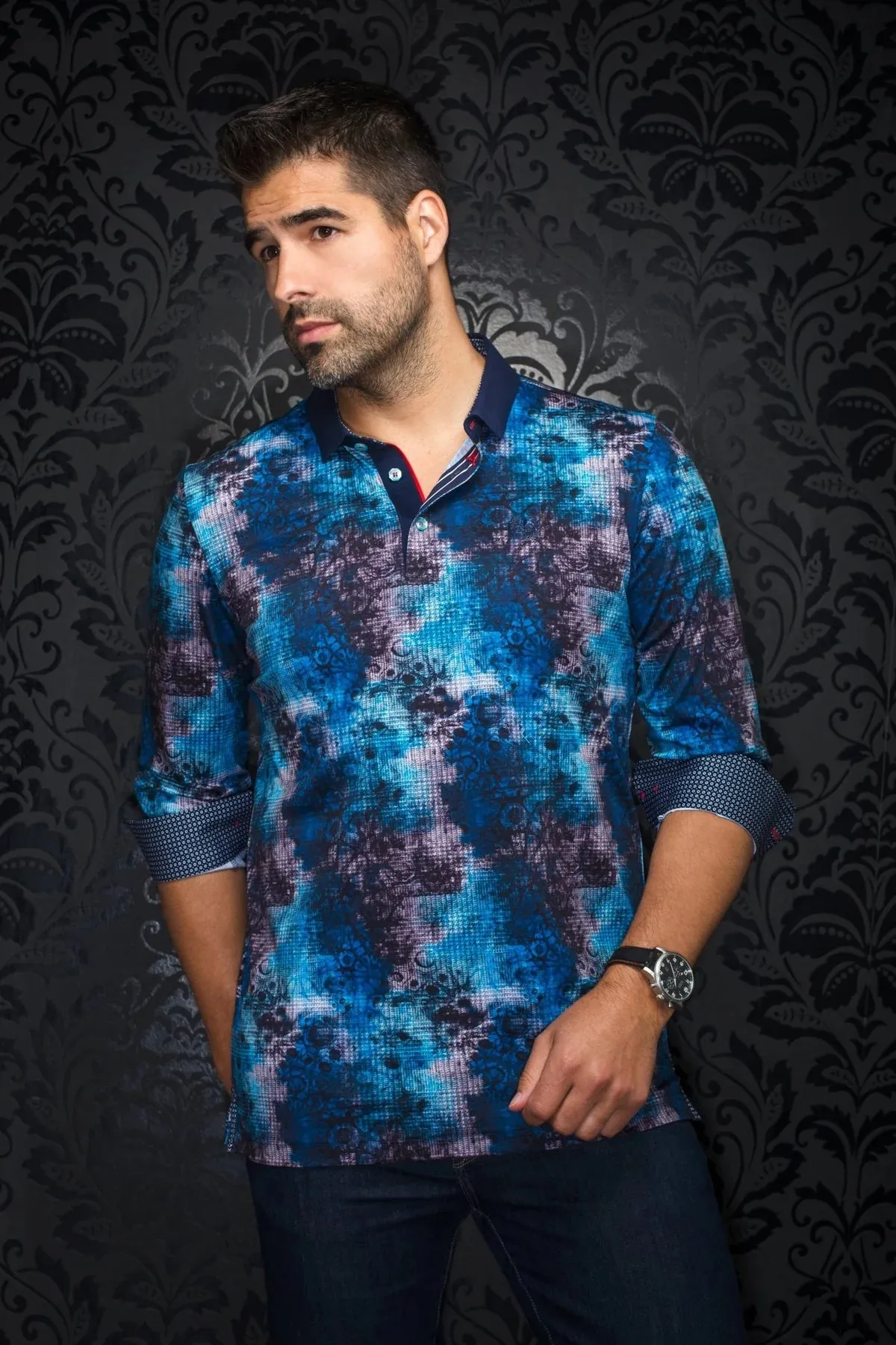 Au Noir NUNEZ Long Sleeve Polo Shirt