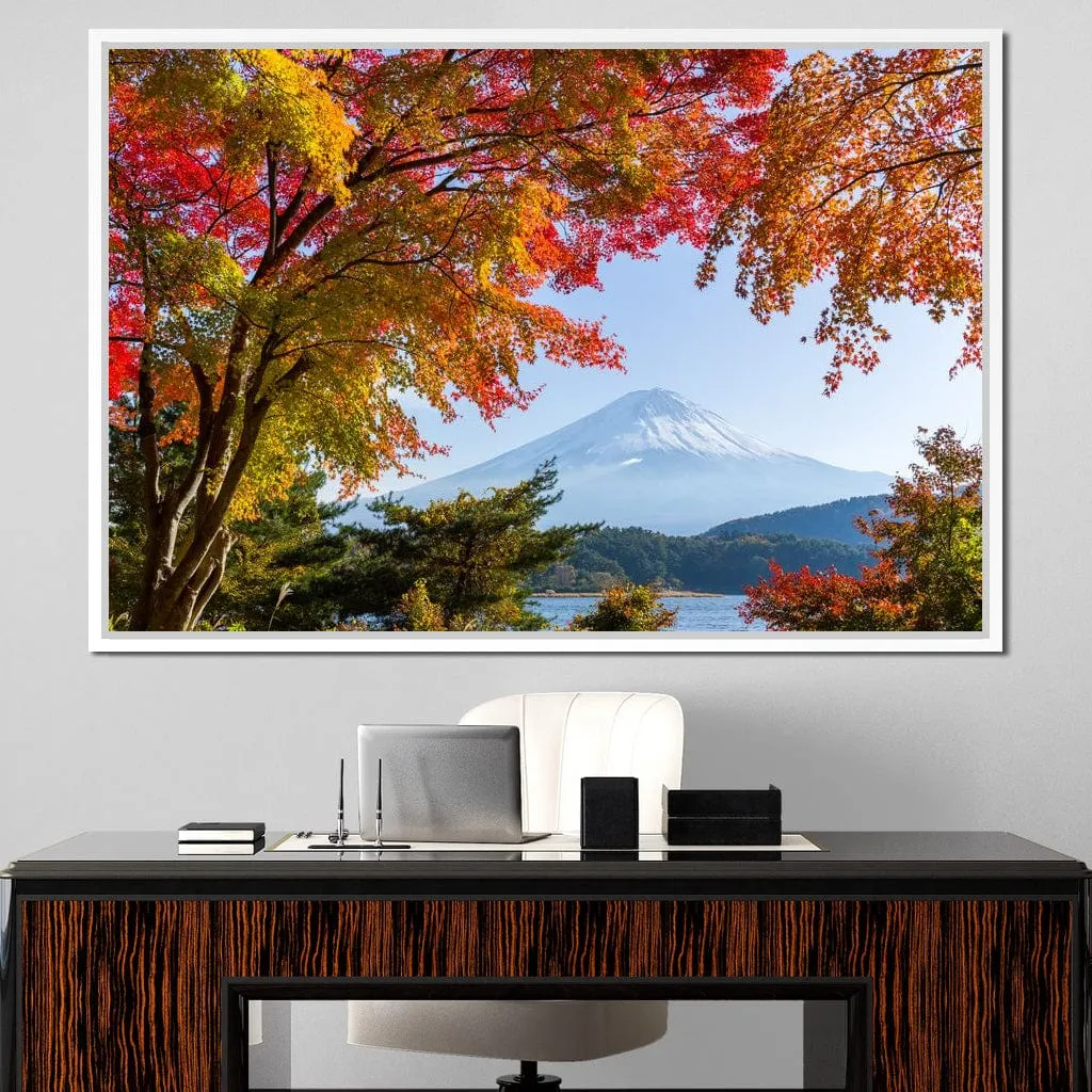 Autumn Trees by Mount Fuji