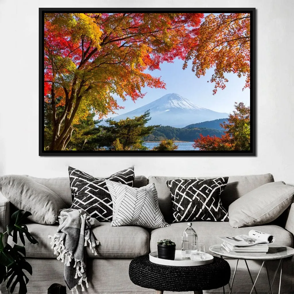 Autumn Trees by Mount Fuji