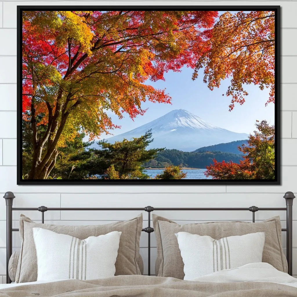 Autumn Trees by Mount Fuji