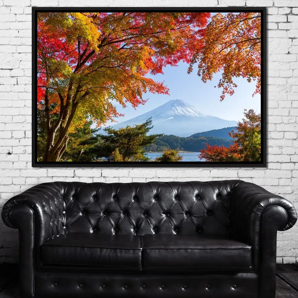Autumn Trees by Mount Fuji