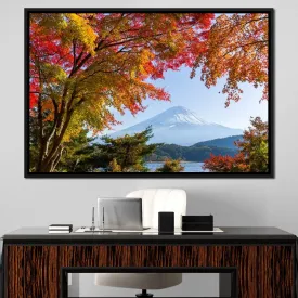 Autumn Trees by Mount Fuji