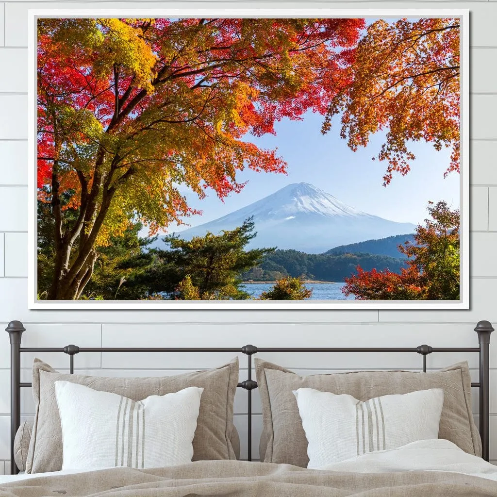 Autumn Trees by Mount Fuji