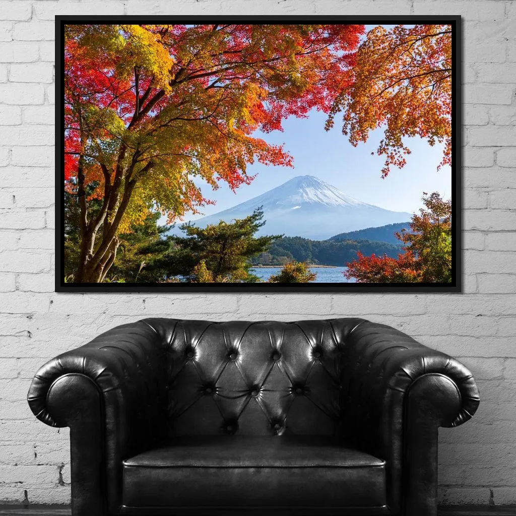 Autumn Trees by Mount Fuji