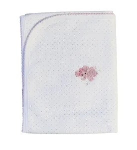 Baby Girl's "Elephant Collection" Pima Cotton Blanket