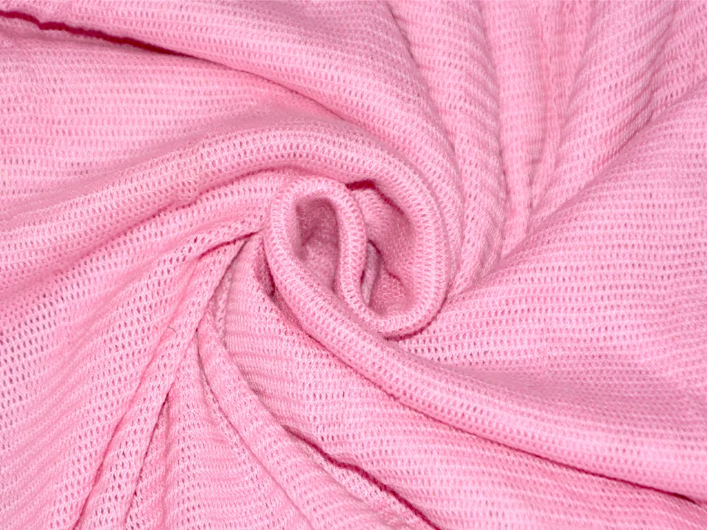 Baby Pink Cotton Crochet Fabric