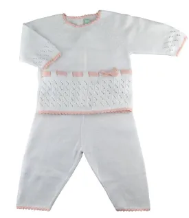 Baby Threads Pima cotton Knitted Baby Girl Pant set