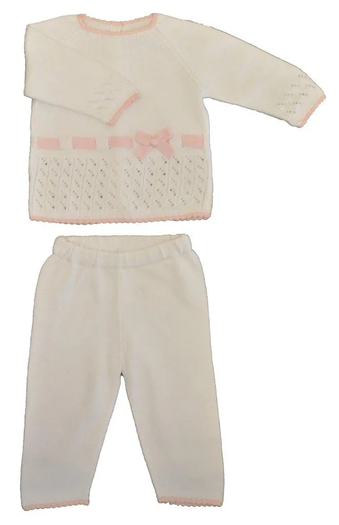 Baby Threads Pima cotton Knitted Baby Girl Pant set