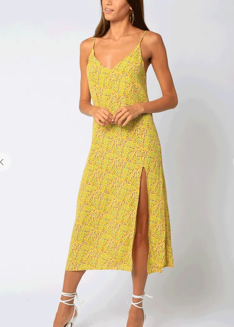 Final Sale Banana Print Beach Dress