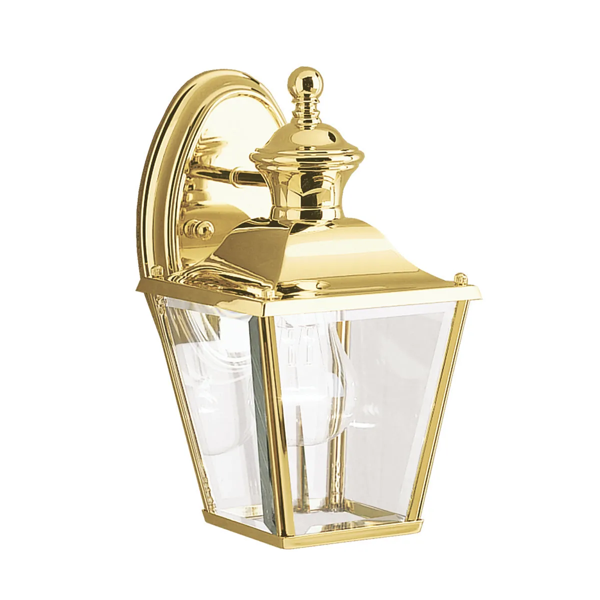 Bay Shore Small/Medium Wall Lantern - Polished Brass Finish