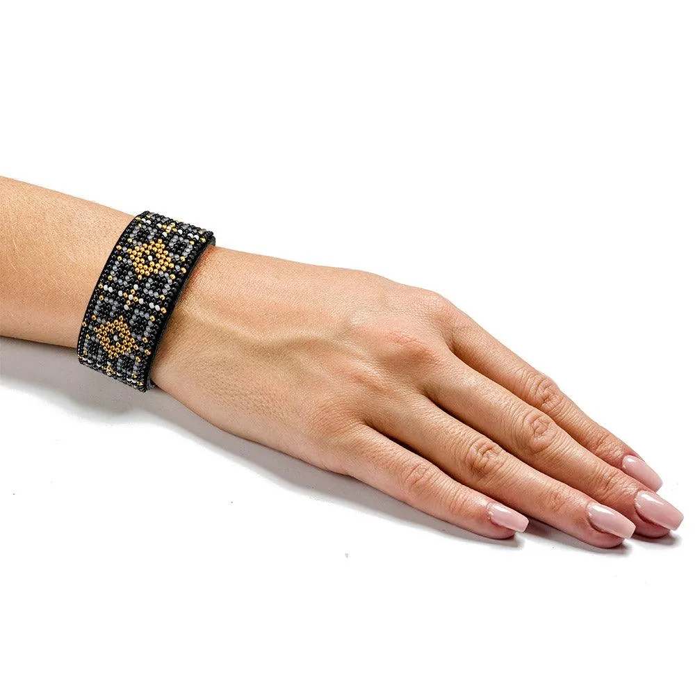 Bead embroidery kit on artificial leather FLBB-022