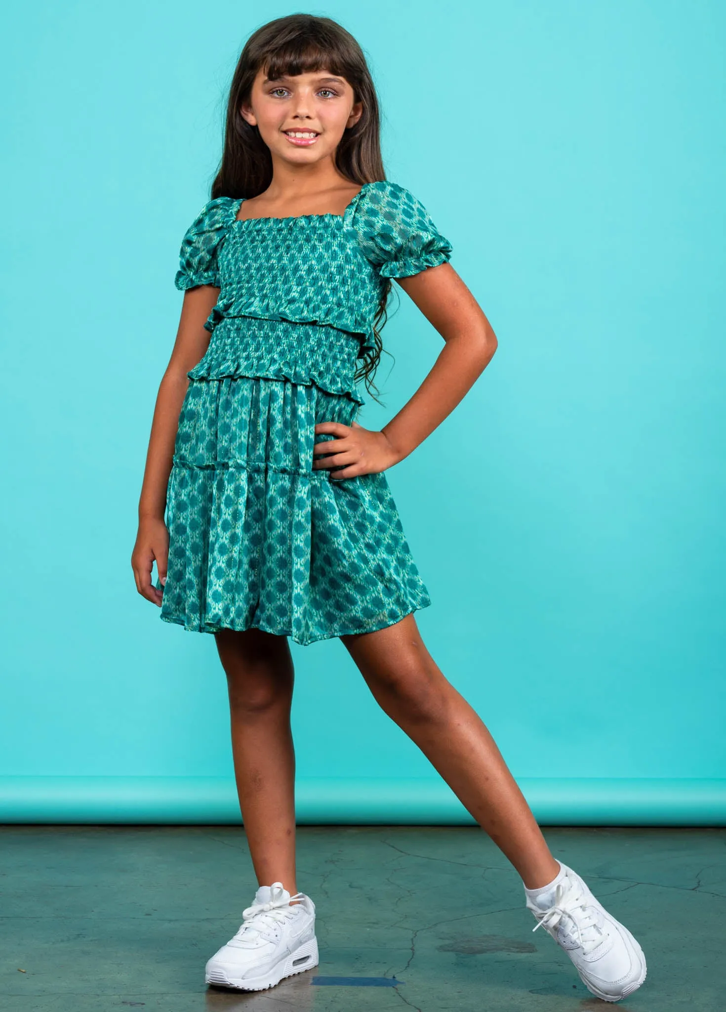 BERKLEY Puff Sleeve Smocked Dress
