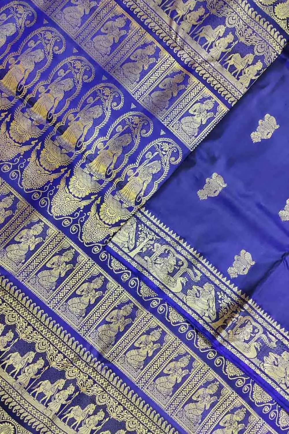 Blue Baluchari Handloom Pure Silk Saree