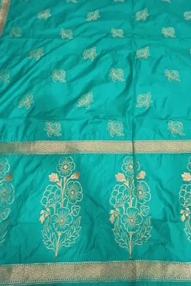 Blue Banarasi Silk Dupatta