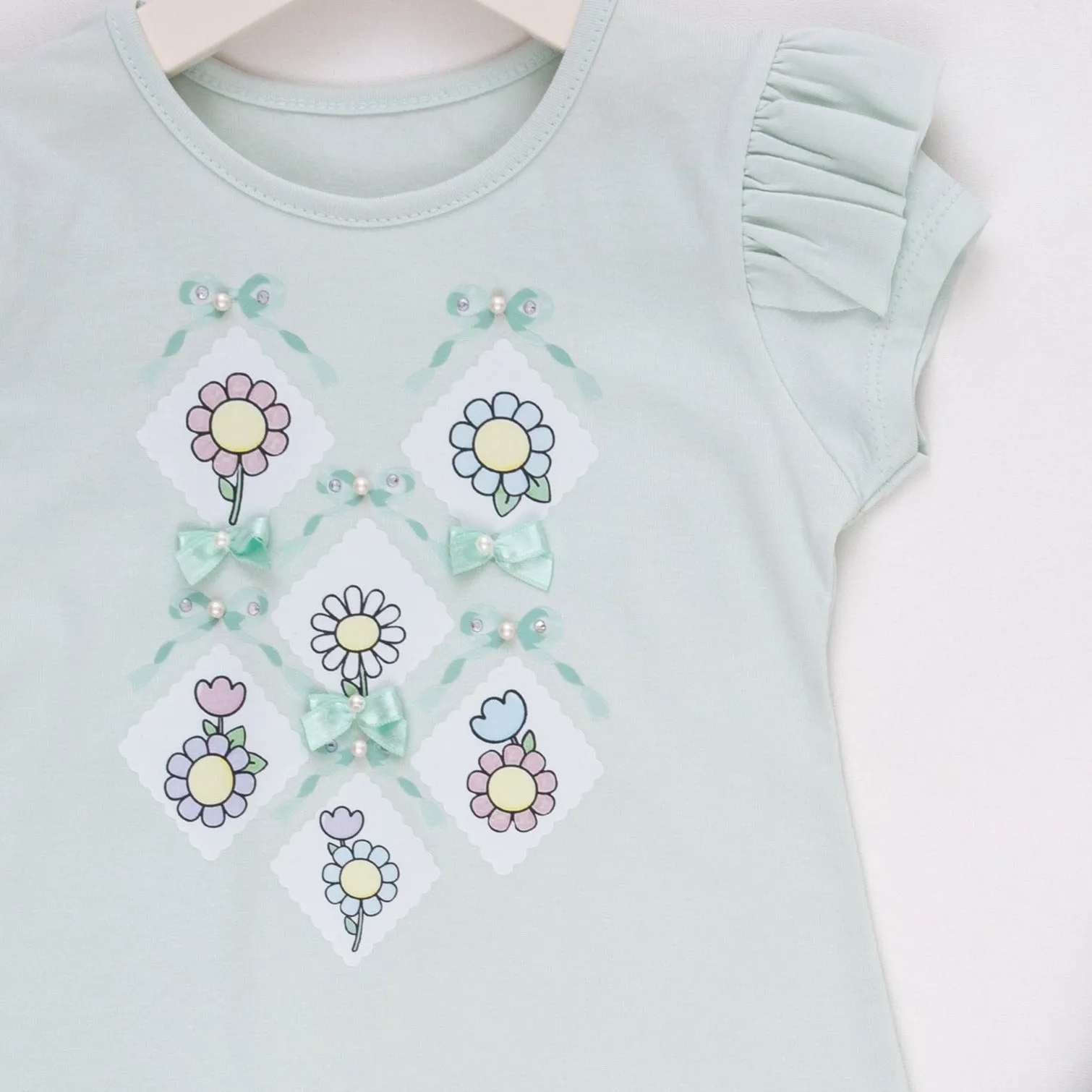 Blue Blossom Girl Skirt Set