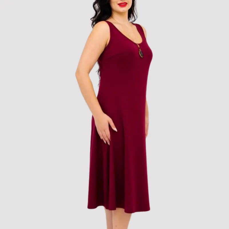 Blue Sky Becca Dress Burgundy