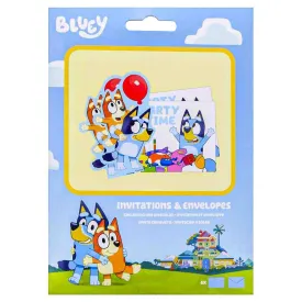 Bluey Invitations & Envelopes (8 Pack)