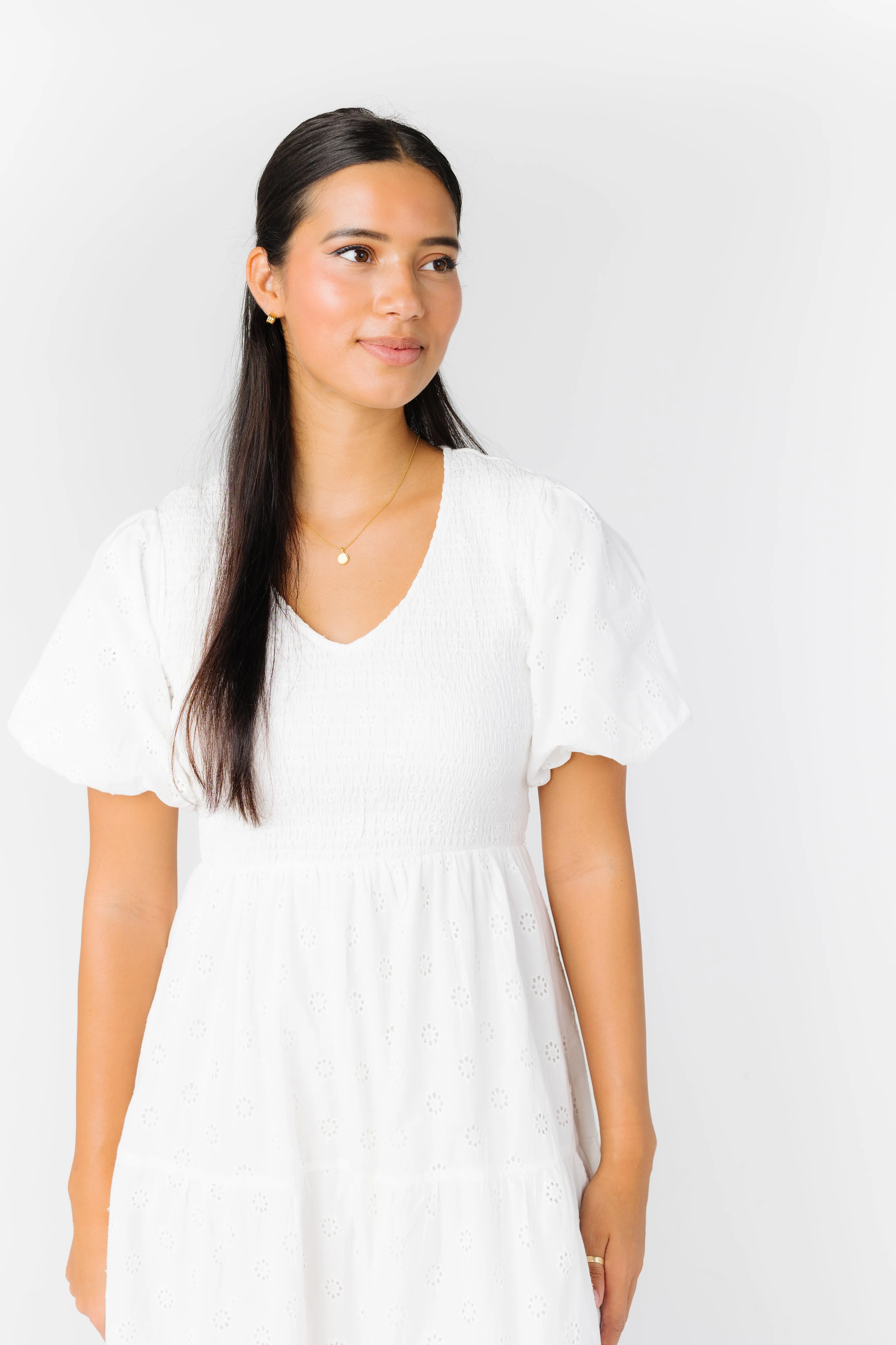 Brass & Roe Ella Eyelet Smocked Dress