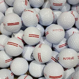 Bulk Red Stripe Practice Range Balls