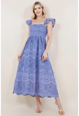 Camellia Maxi Dress-Periwinkle
